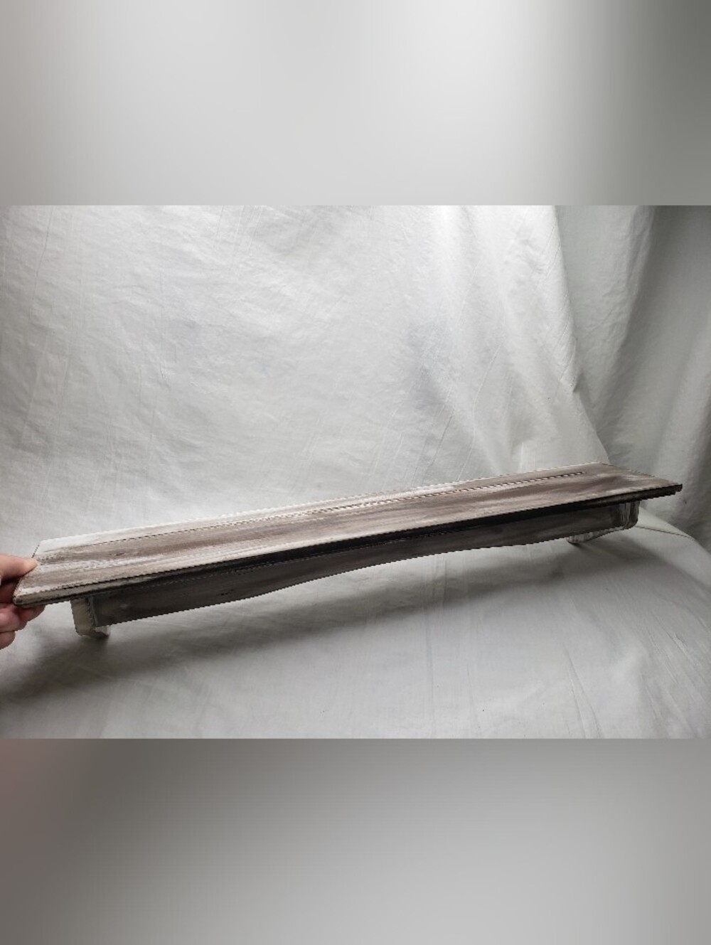 Distressed Paint Long Wood Wall Shelf 2 Feet Long